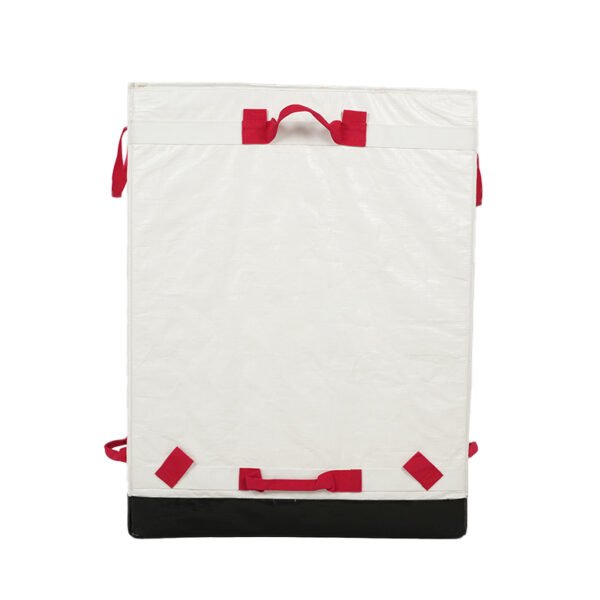 Corporate Custom White PP Woven Logistics Bags with Reinforced Red Webbing | 181L Express Parcel Sacks for Global Courier Distribution | High-Capacity Durable Wholesale Delivery Sacks