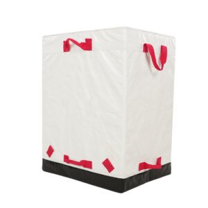 Corporate Custom White PP Woven Logistics Bags with Reinforced Red Webbing | 181L Express Parcel Sacks for Global Courier Distribution | High-Capacity Durable Wholesale Delivery Sacks