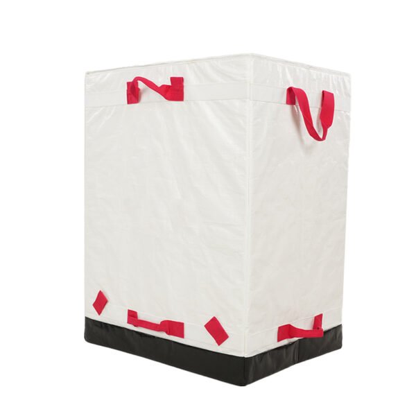 Corporate Custom White PP Woven Logistics Bags with Reinforced Red Webbing | 181L Express Parcel Sacks for Global Courier Distribution | High-Capacity Durable Wholesale Delivery Sacks