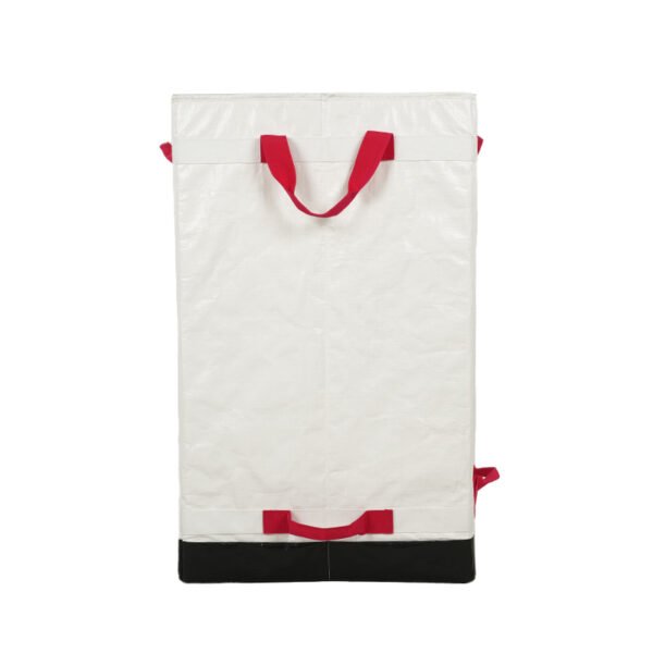 Corporate Custom White PP Woven Logistics Bags with Reinforced Red Webbing | 181L Express Parcel Sacks for Global Courier Distribution | High-Capacity Durable Wholesale Delivery Sacks