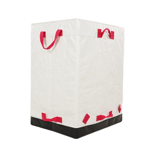 Corporate Custom White PP Woven Logistics Bags with Reinforced Red Webbing | 181L Express Parcel Sacks for Global Courier Distribution | High-Capacity Durable Wholesale Delivery Sacks