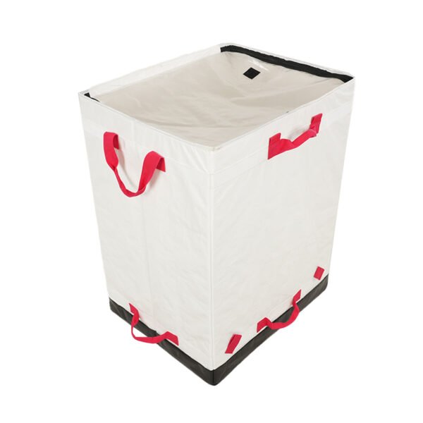 Corporate Custom White PP Woven Logistics Bags with Reinforced Red Webbing | 181L Express Parcel Sacks for Global Courier Distribution | High-Capacity Durable Wholesale Delivery Sacks