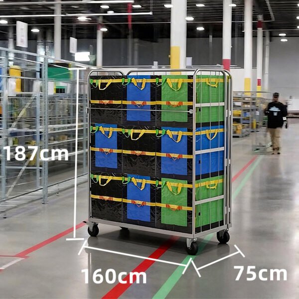 Heavy-Duty Logistics Roll Cage | Foldable & Nestable Warehouse Roll Container for Business Bulk Orders | ASORTINGBAG Quality Guaranteed