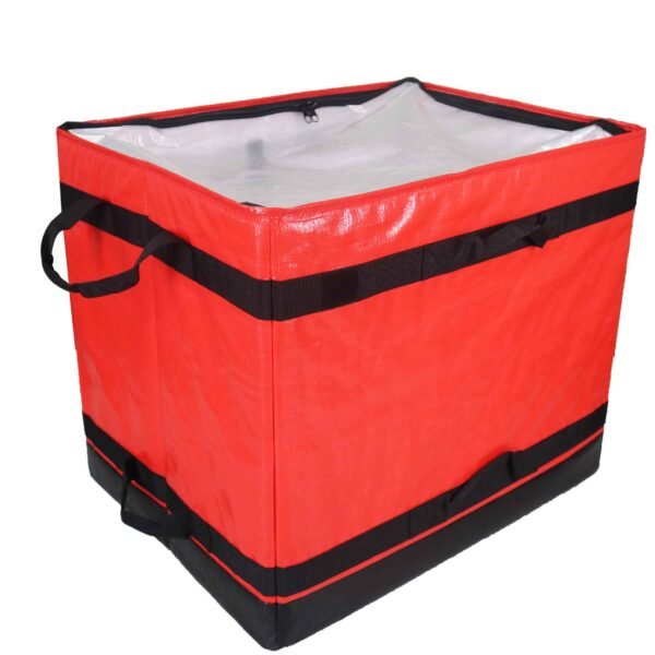 Industrial-Grade 112L Red Parcel Sorting Box with Rigid Reinforcement | Structural Woven Courier Carrier for Express Logistics Hubs & Fleet Consolidation_image_4 Industrial-Grade 112L Red Parcel Sorting Box with Rigid Reinforcement | Structural Woven Courier Carrier for Express Logistics Hubs & Fleet Consolidation