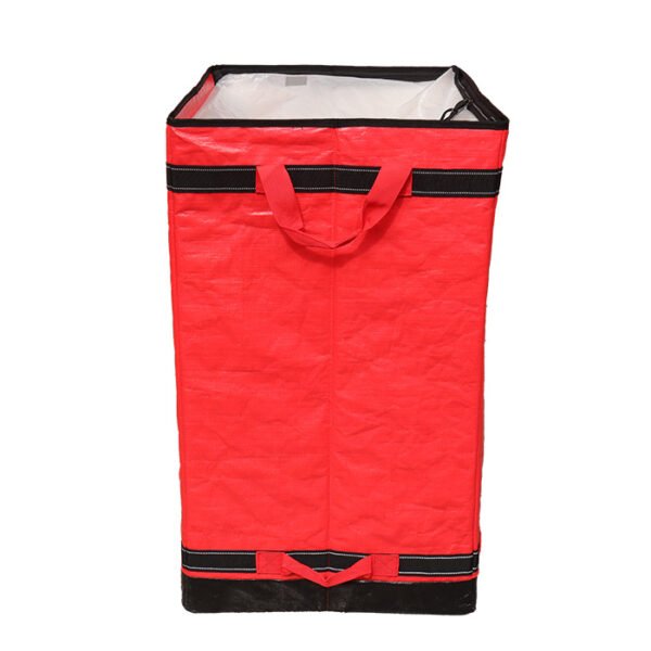 Red Parcel Delivery Bag for Priority Logistics | 8-Handle Reinforced Courier Carrier with Load-Bearing Bottom Board | ASORTINGBAG