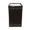 Reinforced Black Parcel Delivery Bag with 8-Point Stitching Handles | Industrial Foldable Courier Bag with Rigid Bottom Board for Express Logistics