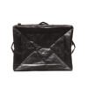 Reinforced Black Parcel Delivery Bag with 8-Point Stitching Handles | Industrial Foldable Courier Bag with Rigid Bottom Board for Express Logistics